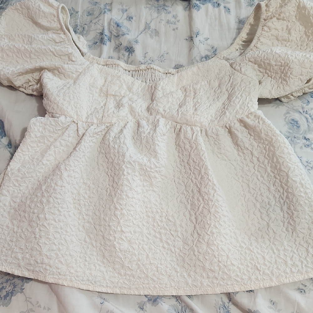 Elegant Cream Women's Top